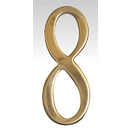 Mailbox Accessories BR3-8 Brass Address Numbers Size - 3; Number - 8-Brass